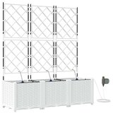  Vrtna saksija 3 pcs Bijeli 120 x 40 x 142 cm Plastika | Eponuda.com