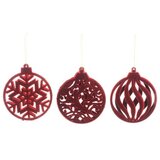 Viter novogodišnji ukras filigran zeleni/bordo h 12cm ( 74737_1 ) u