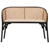 Premier Housewares Črna/v naravni barvi oblazinjena klop Cebu – | Shoptok.si