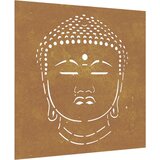 vidaXL Vrtna stenska dekoracija 55x55 cm corten jeklo glava Bude, (20958501) Cene