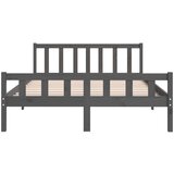  Posteljni okvir siv iz trdnega lesa 150x200 cm 5FT, (20643292) | Shoptok.si