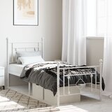  Metalni okvir kreveta uzglavlje i podnožje bijeli 80x200 cm | Eponuda.ba