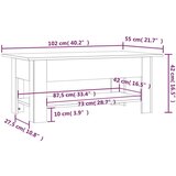  Stolić za kavu boja dimljenog hrasta 102 x 55 x 42 cm iverica | shoptok.hr