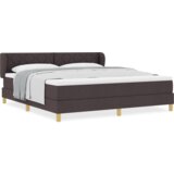 Box Spring Krevet s Madracem - Tamnosmeđi 180x200 cm Tkanina | shoptok.hr