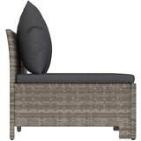  3-dijelna vrtna garnitura od poliratana s jastucima siva | shoptok.hr