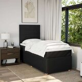 vidaXL Box spring postelja z vzmetnico črna 100x200 cm blago | Shoptok.si