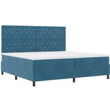 vidaXL Box Spring postelja z vzmetnico temno modra 200x200 cm žamet, (22051002) | Shoptok.si