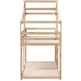 Krevet na kat s krovom 90 x 190 cm od masivne borovine | shoptok.hr