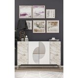 Hanah home konzolni sto Afra KM120, 120x75x29.6 cm, Belo-srebrne boje Cene