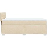 vidaXL Okvir kreveta s oprugama i madrac krem 80x200 cm od tkanine | shoptok.hr