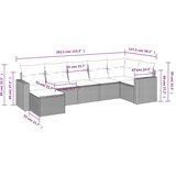  7-dijelni set vrtnih sofa od poliratana s jastucima bež | shoptok.hr