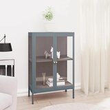  Komoda antracit 75 x 35 x 105 cm od čelika i stakla | shoptok.hr