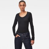 G-star Bodysuit - Rib body r slim r wmn l\s black | Shoptok.si