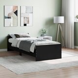 vidaXL Okvir kreveta crni 75 x 190 cm mali od konstruiranog drva Cijene