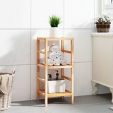 The Living Store Kopalniška polica 35,5x35,5x79 cm trden orehov les - Kopalniška Polica, (21554559) | Shoptok.si