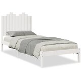 Furnova Daljši posteljni okvir brez vzmetnice bel 100x210 cm trden les, (22055409) | Shoptok.si