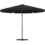 Vrtni suncobran s čeličnim stupom 300 cm crni | Eponuda.com