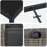 vidaXL 5-delni set za obedovanje na vrtu Siva Poli ratan | Shoptok.si
