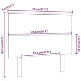  Posteljno vzglavje medeno rjavo 79x6x82,5 cm trdna borovina, (20644745) | Shoptok.si