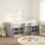  Loft krevet s ormarom 3 kom. Betonska siva Konstruirano drvo | shoptok.hr