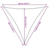  Jedro za zaštitu od sunca 160 g/m² crno 6 x 6 x 6 m HDPE | Shoptok.si