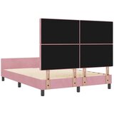  Krevet s opruga kutije Ružičasta 140 x 200 cm Baršun | shoptok.hr