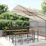  Barska garnitura 9-delna poli ratan in trden les akacije | Shoptok.si