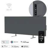 Premium Eco Smart Heater, 700W, Tempered glass, Infrared+convection heating type, LED display, Plug type: Europe (E/F type), GREY