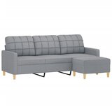  Trosjed s tabureom svjetlosivi 180 cm od tkanine Siva | shoptok.hr