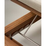 Kave Home Leseni vrtni ležalnik v beli in naravni barvi Turqueta - | Shoptok.si