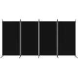 Sobna pregrada s 4 panela crna 346x180 cm od tkanine | Eponuda.ba