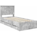  Krevetna konstrukcija s ladicama Betonski sivi 90 x 200 cm | shoptok.hr