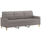 vidaXL Kavč trosed s stolčkom za noge taupe 180 cm blago | Shoptok.si