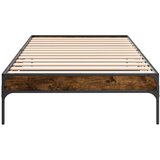  Okvir krevet boja hrasta 90 x 190 cm konstruirano drvo i metal | Eponuda.com