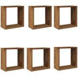  Kockaste zidne police 6 kom boja staro drvo 30x15x30 cm drvene | Eponuda.ba