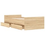  Okvir kreveta s ladicama boja hrasta 90x190 cm | shoptok.hr