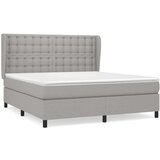  Box spring postelja z vzmetnico svetlo siva 160x200 cm žamet, (20898902) | Shoptok.si