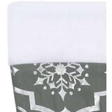 vidaXL Luksuzna podloga za božićno drvce s čarapom siva 150 cm tkanina | shoptok.hr