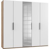 MID.YOU omara s klasičnimi vrati, bela, barve hrasta | Shoptok.si