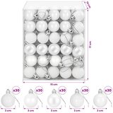  Set božićnih kuglica 150 kom. Bijela 3 cm Polistiren | shoptok.hr