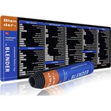INF Naravna nedrseča gumijasta podloga za miško - 400x900mm - Blender Shortcut Edition 3 mm, (5000074055) | Shoptok.si