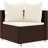  7-dijelni set vrtnih sofa od poliratana s jastucima smeđi | shoptok.hr