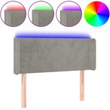  LED uzglavlje svjetlosivo 83x16x78/88 cm baršunasto | shoptok.hr