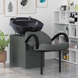  Stolica za šampon Tamno siva i crna 136 x 60 x 92 cm tkanina | shoptok.hr