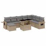  The Living Store Vrtna garnitura 9-delna z blazinami bež poli ratan - Vrtna Sedežna Garniture, (21461415) | Shoptok.si