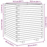  Vrtna sadilica voštano smeđe boje 60x60x72,5 cm od borovine | shoptok.hr
