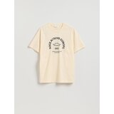 Reserved Regular majica kratkih rukava s printom - krem | shoptok.hr