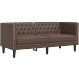  Chesterfield garnitura od 2 dijela, smeđa, umjetna koža | shoptok.hr