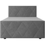 MID.YOU POSTELJA BOXSPRING 140 cm x 200 cm , les, kovina, umetna masa, tekstil svetlo siva | Shoptok.si