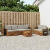  Set vanjskih sofa 7 kom. Prirodna i svjetlosiva | shoptok.hr